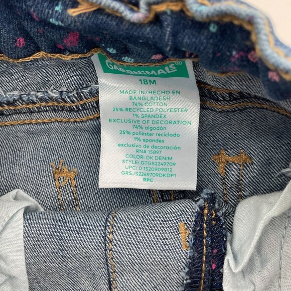 Garanimals Toddler Girls Printed Paint Splatter Denim 5-pkt Shorts 18M NWT - Picture 4 of 7